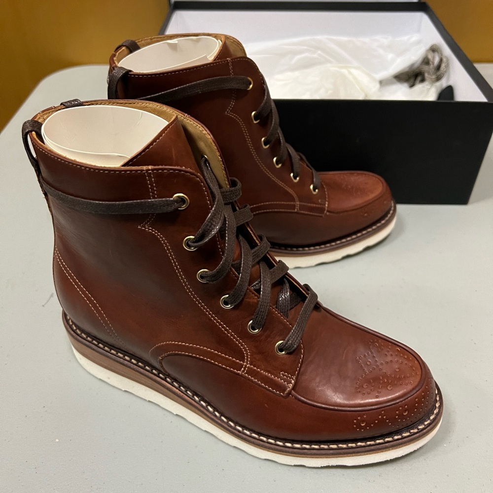 The Office of Angela Scott Mr. Ryan lace-up boot in cognac, size 39.5 - Picture 2 of 8